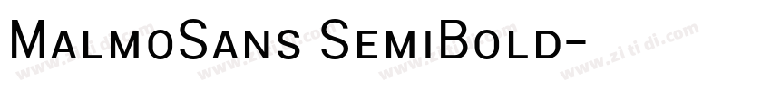 MalmoSans SemiBold字体转换